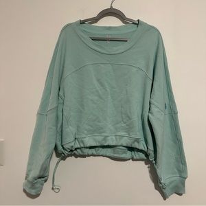 Free people movement clear skies cropped sweatshirt with adjustable sides